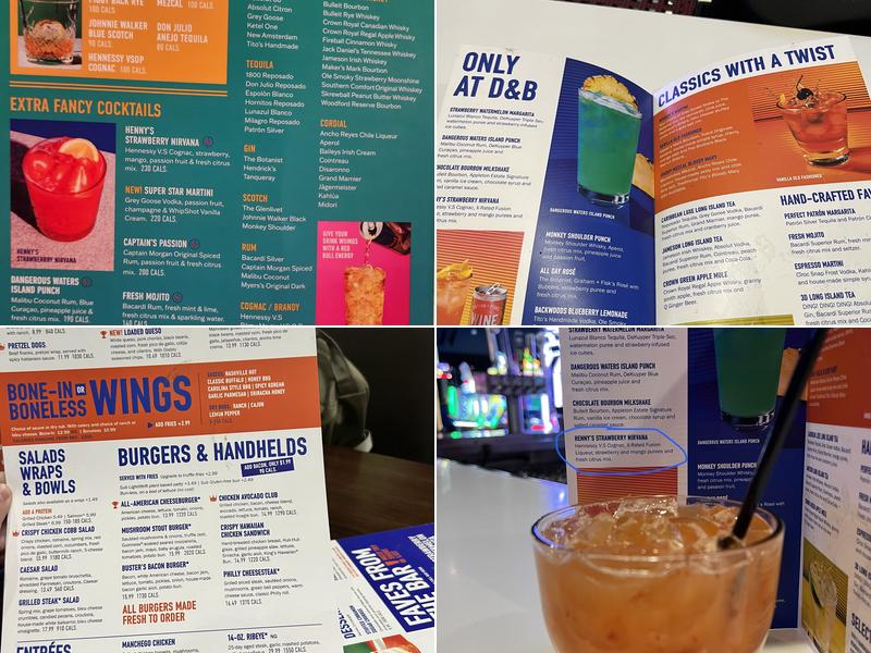 Dave & Buster's Milpitas - San Jose Menu