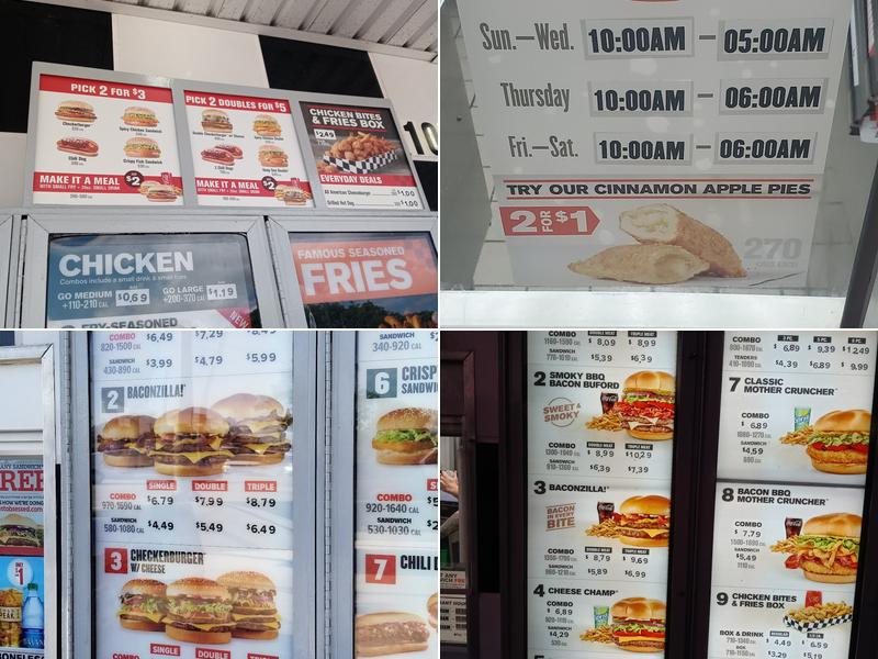 Checkers Menu