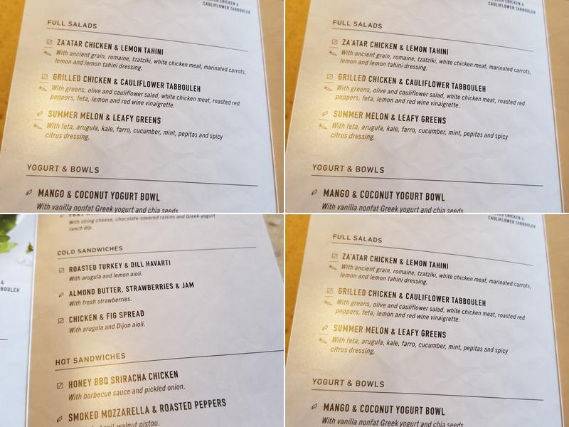 Starbucks Menu