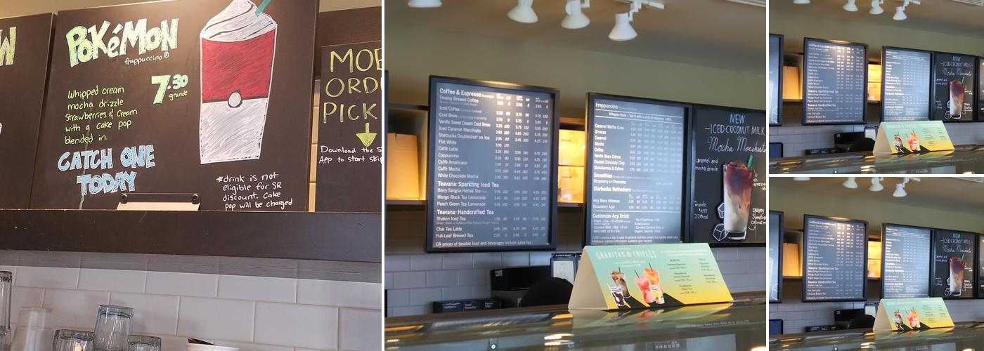 Starbucks Coffee Company Menu