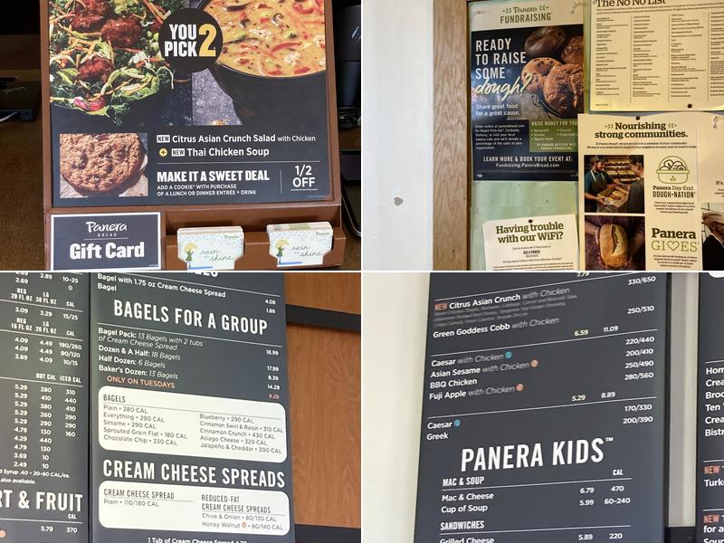 Panera Bread Menu