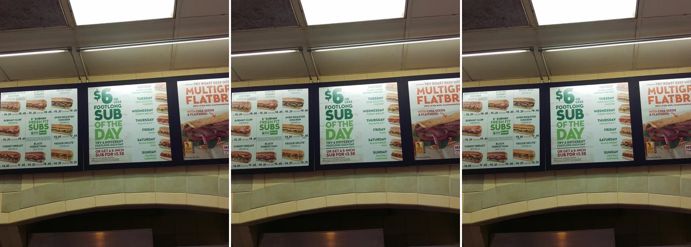 Subway Menu
