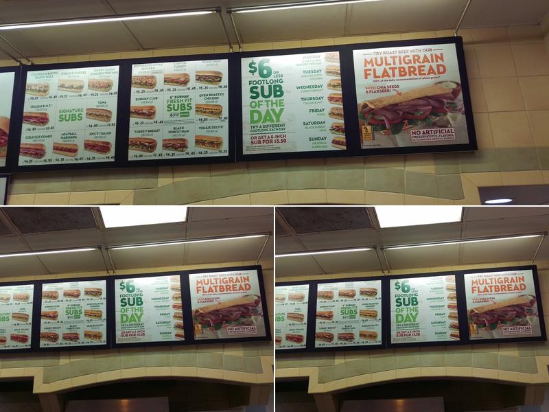 Subway Menu