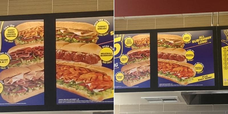 Subway Menu