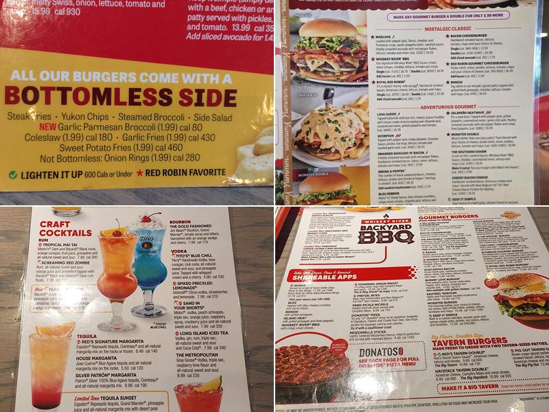 Red Robin Gourmet Burgers and Brews Menu
