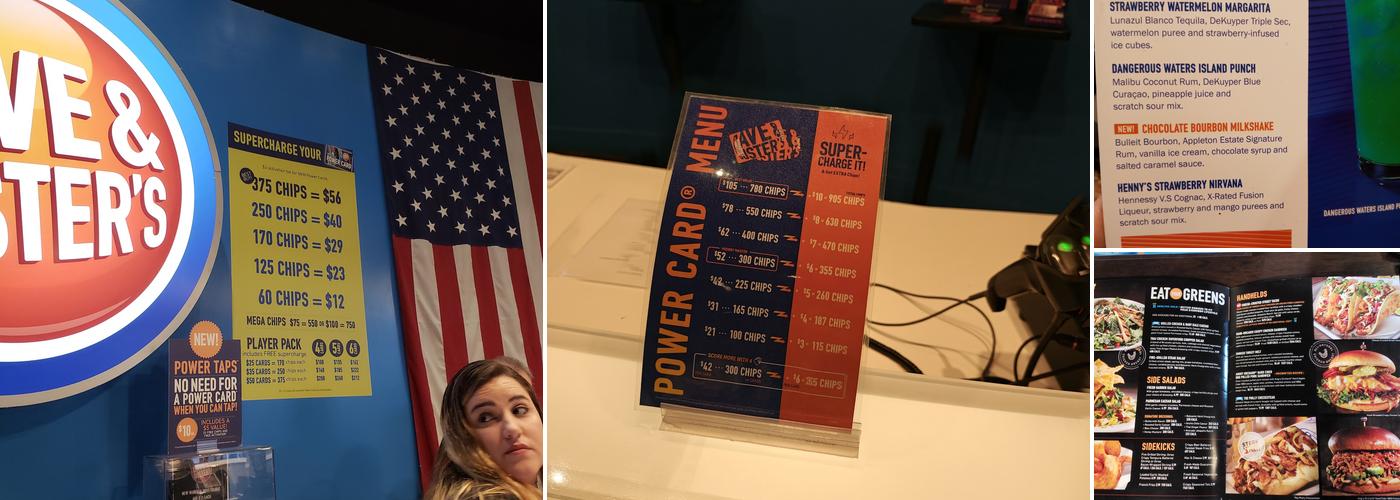 Dave & Buster's Miami Menu