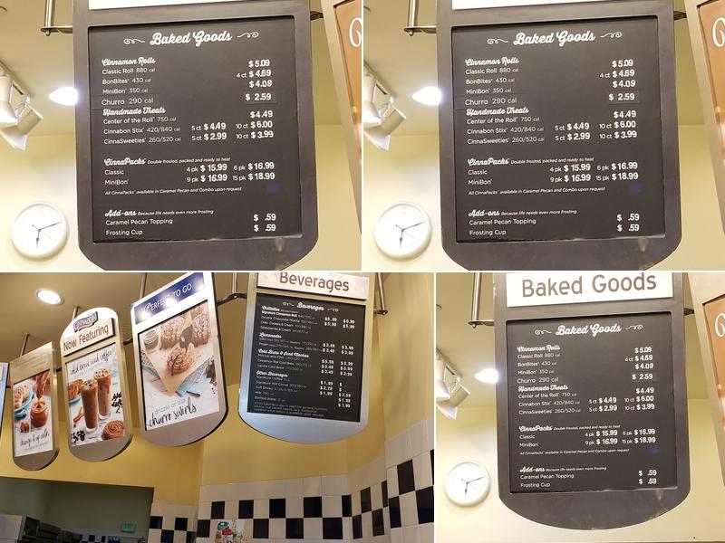 Cinnabon Menu