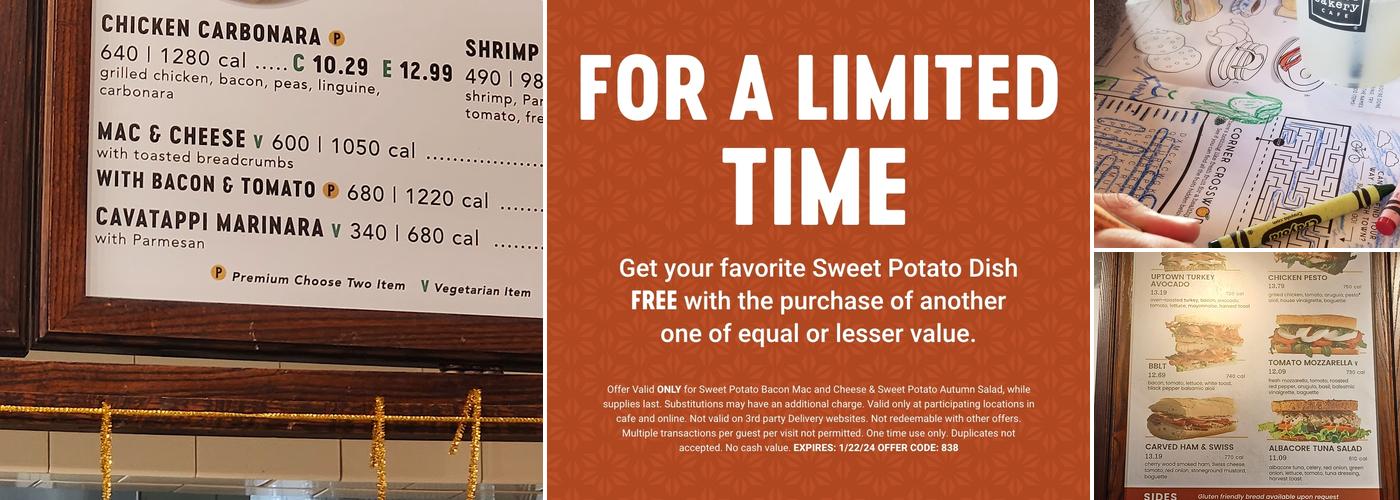 Corner Bakery Cafe Menu