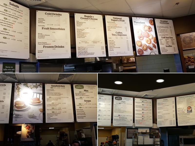 Panera Bread Menu