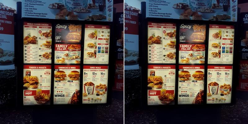 KFC Menu