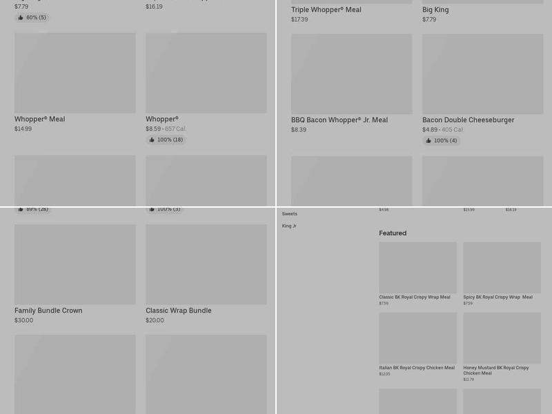 Burger King Menu