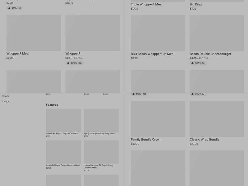 Burger King Menu