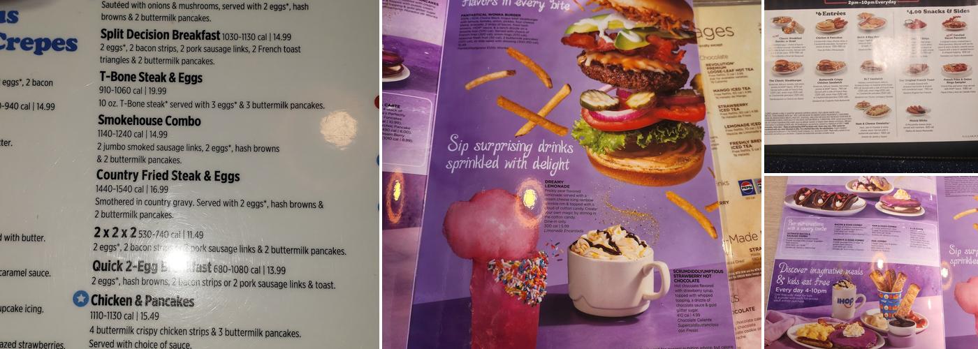 IHOP Menu
