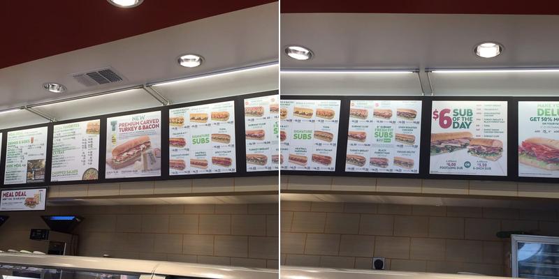 Subway Menu