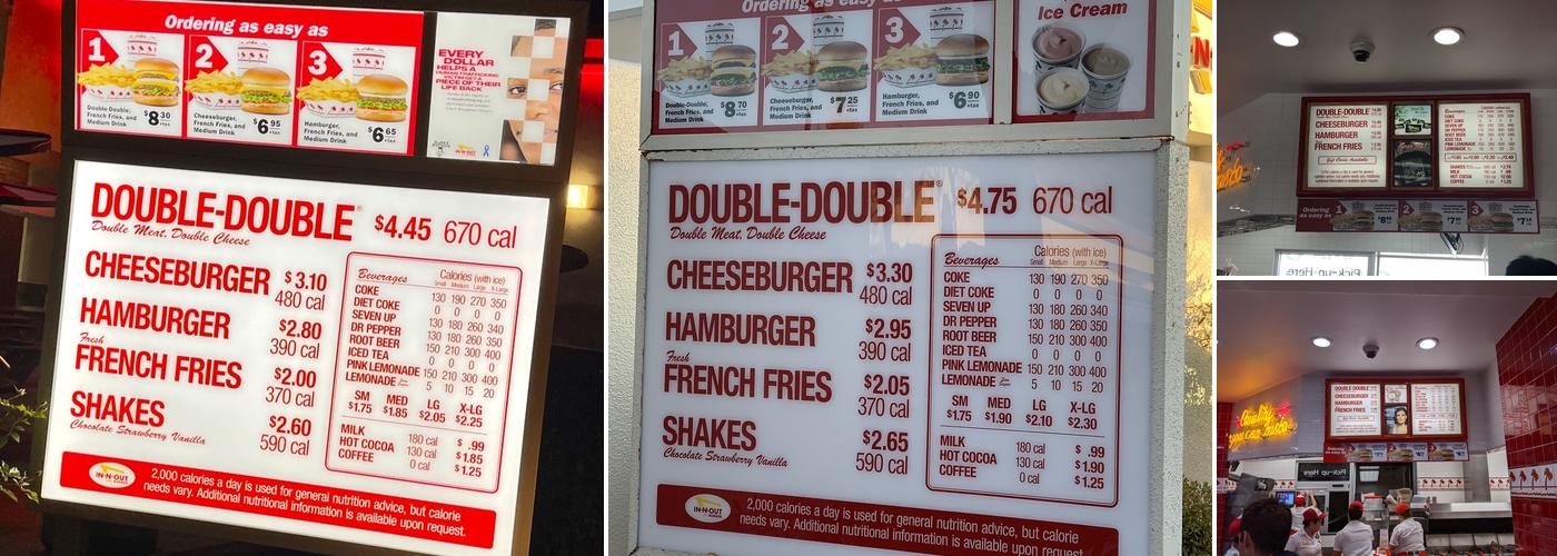 In-N-Out Burger Menu