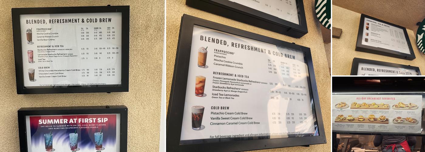 Starbucks Menu