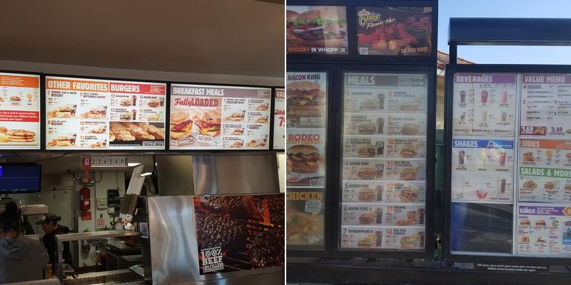 Burger King Menu