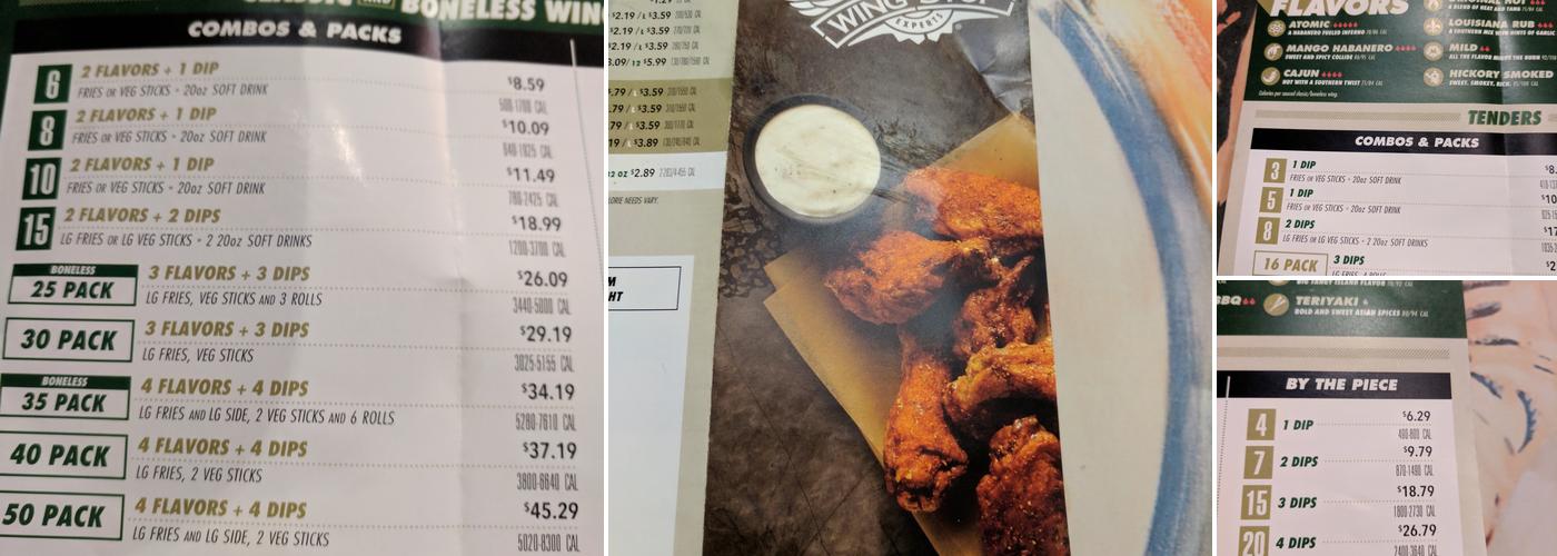 Wingstop Menu