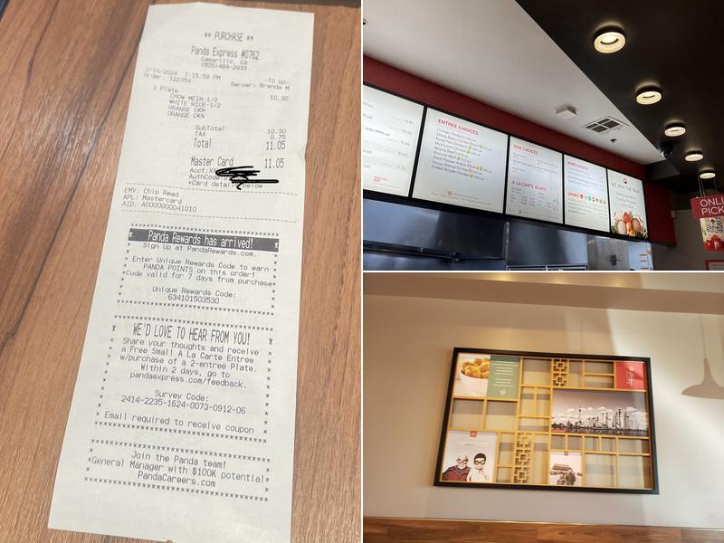 Panda Express Menu