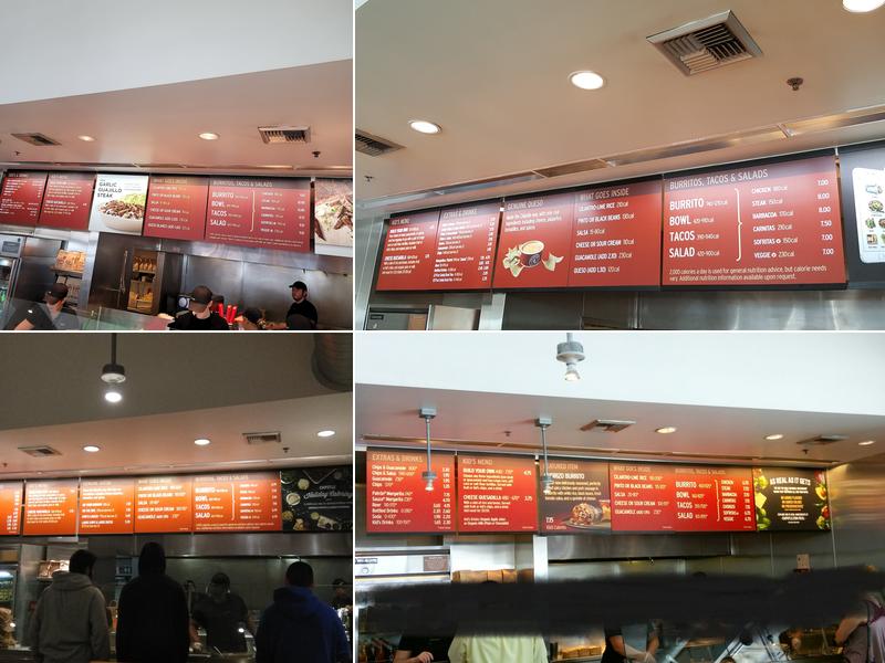 Chipotle Mexican Grill Menu