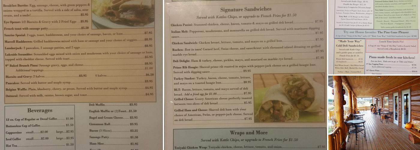Pine Cone Soup & Sandwich Cafe Menu