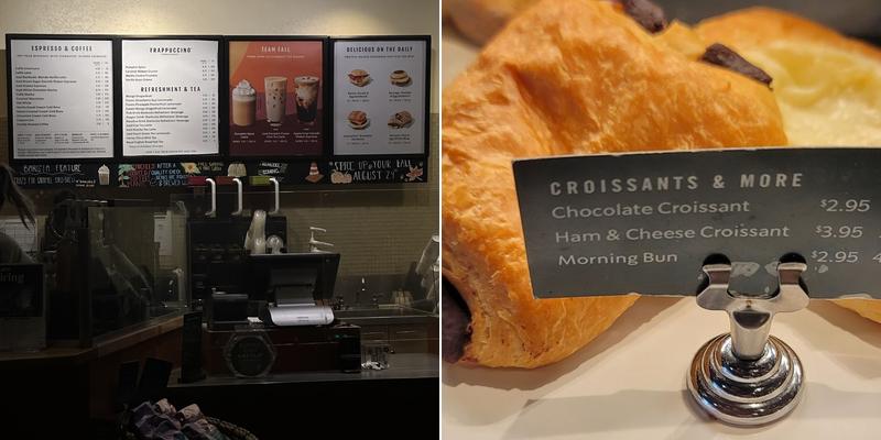 Starbucks Coffee Company Menu