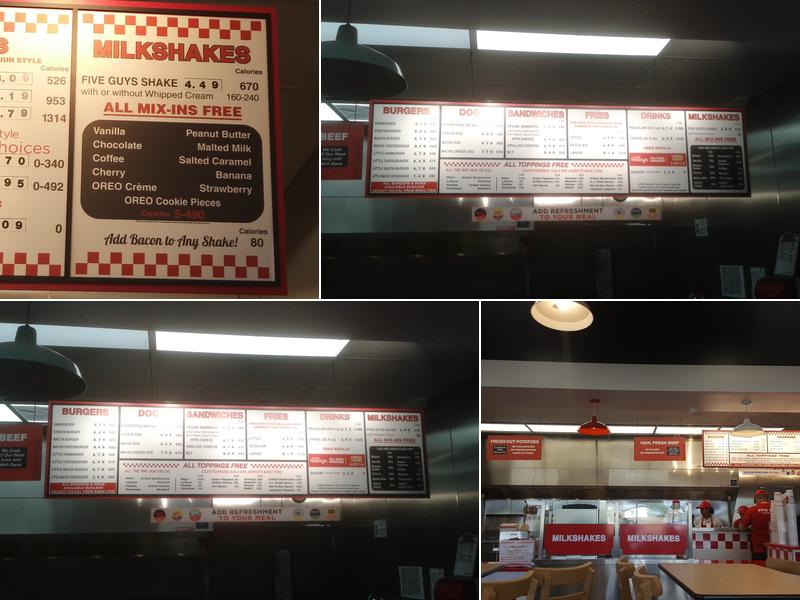 Five Guys Menu