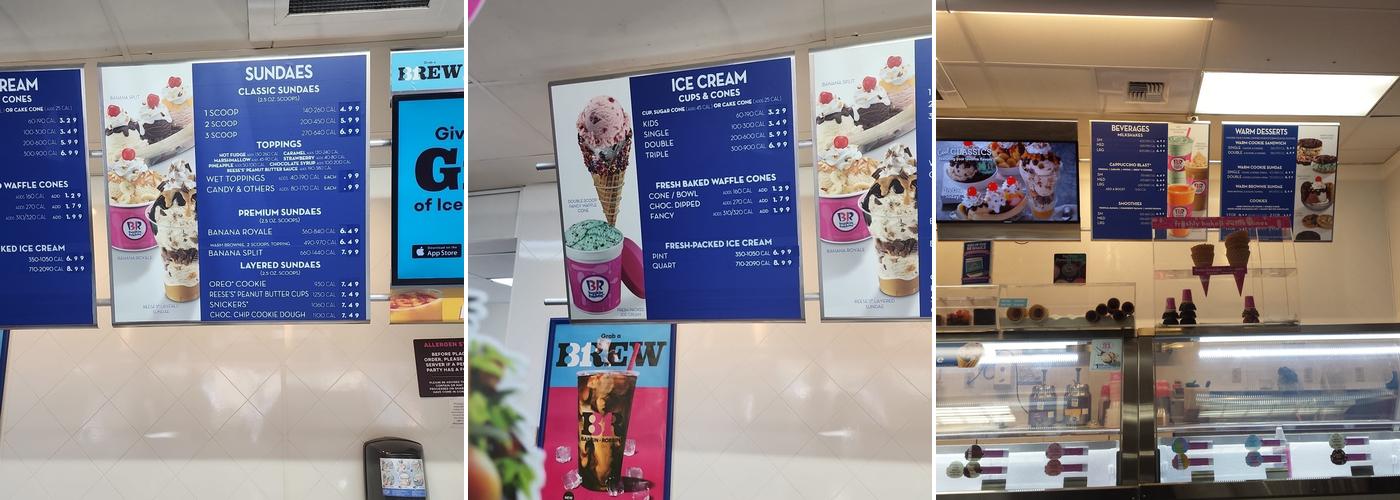 Baskin-Robbins Menu