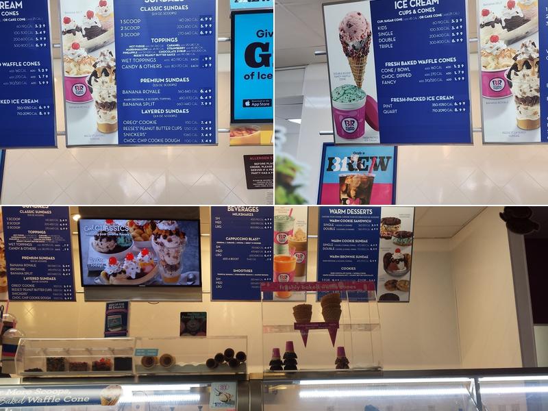 Baskin-Robbins Menu