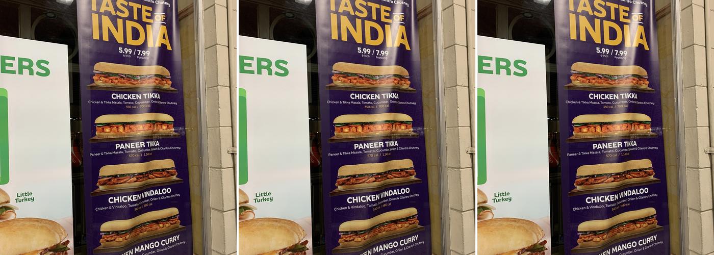 Subway Menu