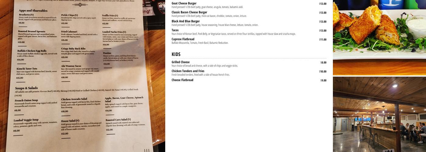 Brewer's Kitchen & Taproom Menu