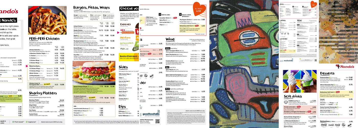 Nando's Bath - Kingsmead Menu