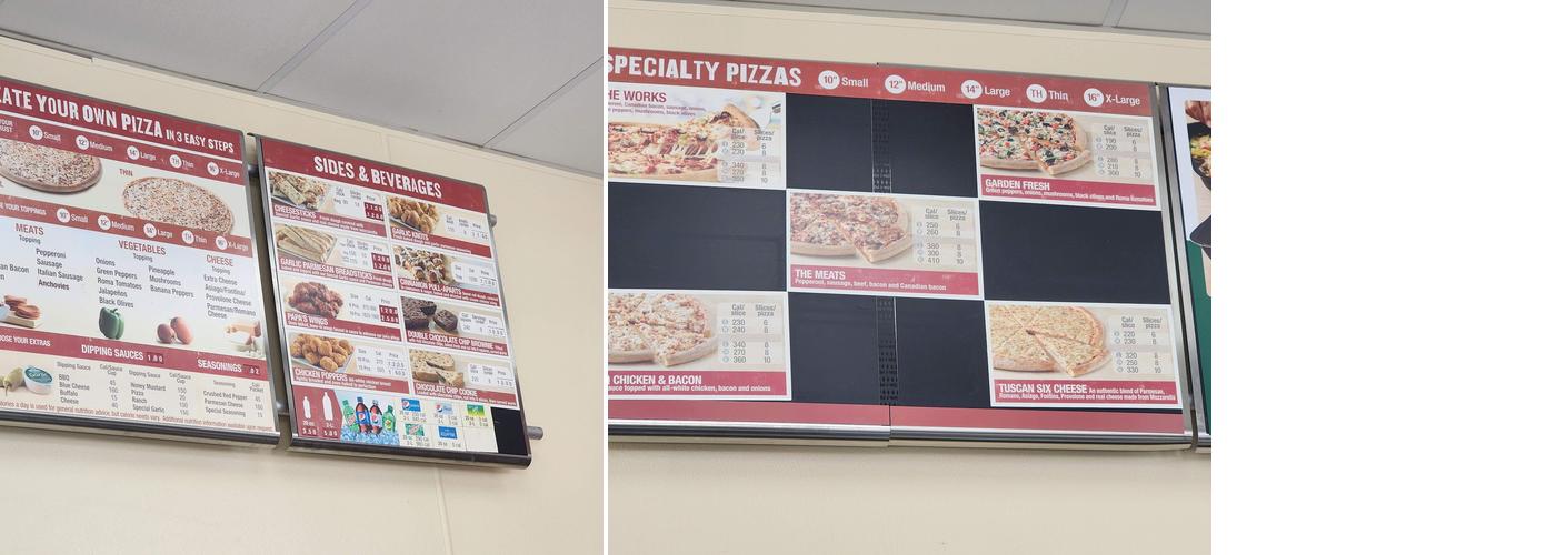 Papa Johns Pizza Menu