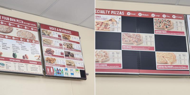 Papa Johns Pizza Menu