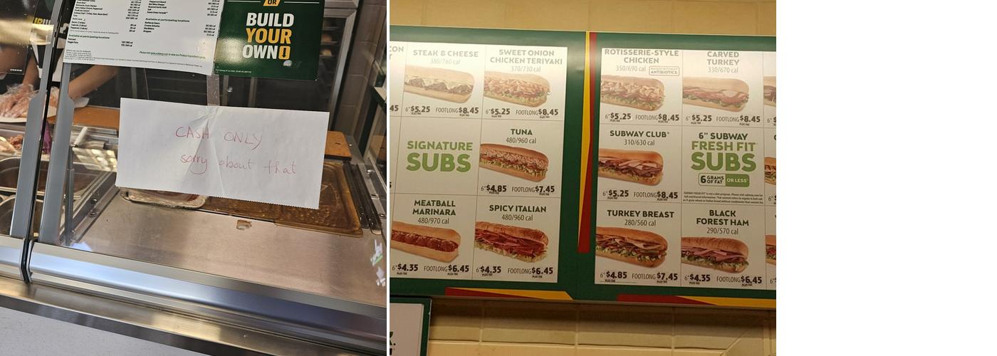 Subway Menu