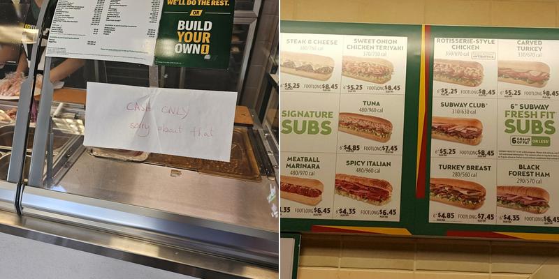 Subway Menu