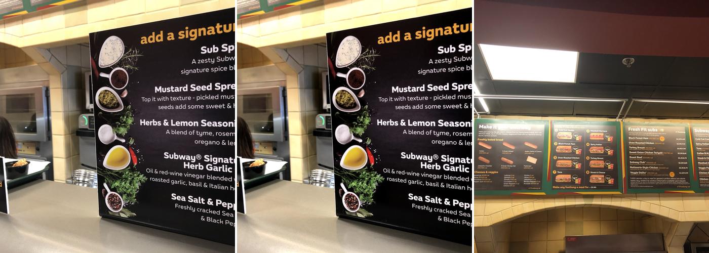 Subway Menu