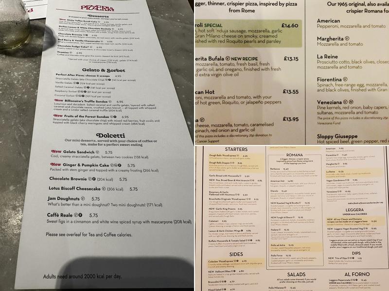 Pizza Express Menu