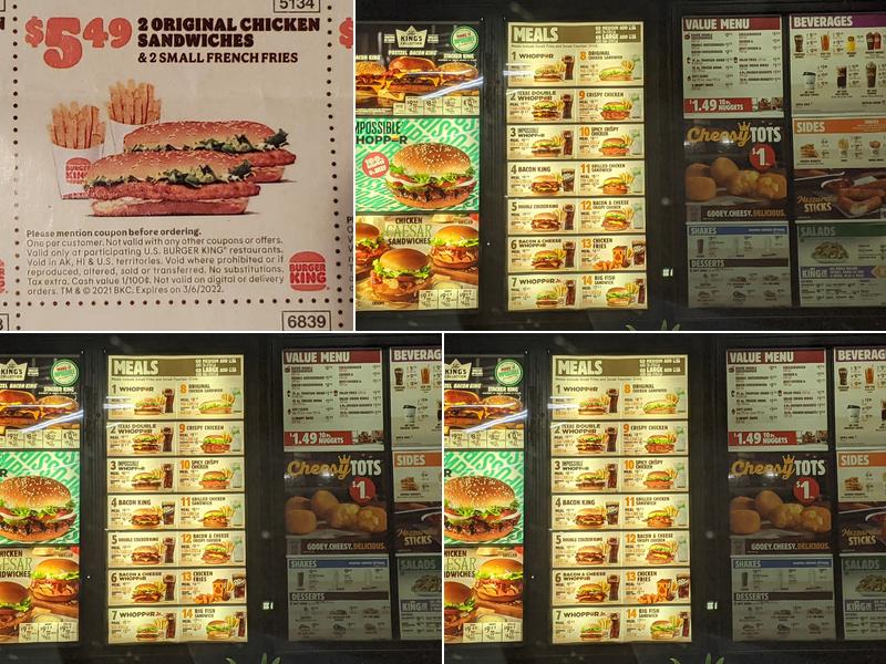 Burger King Menu