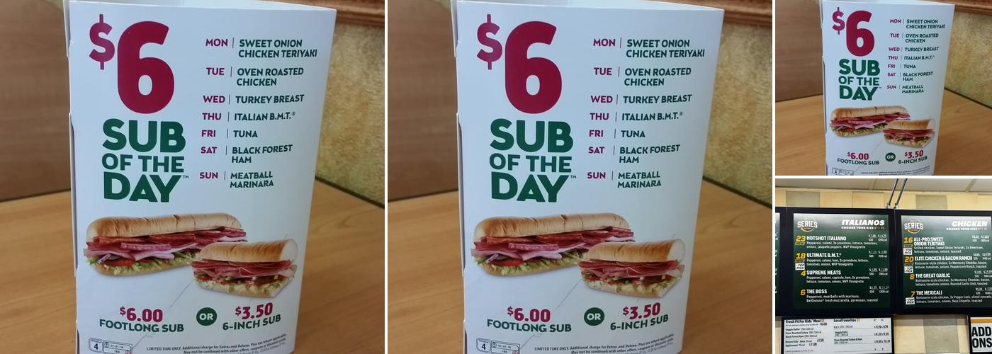 Subway Menu