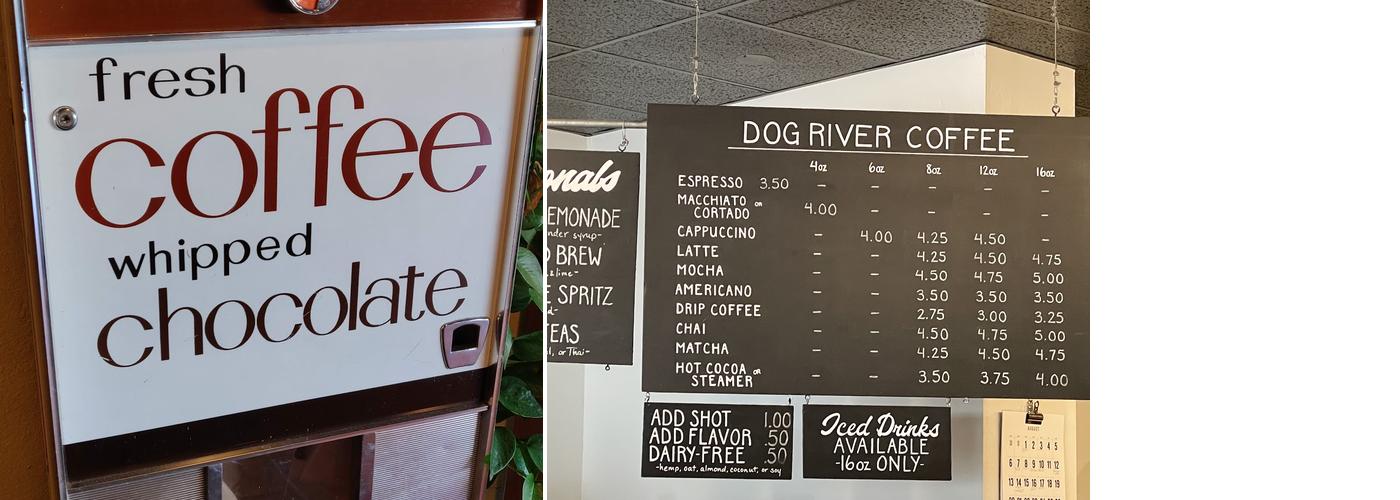 Dog River Coffee Menu