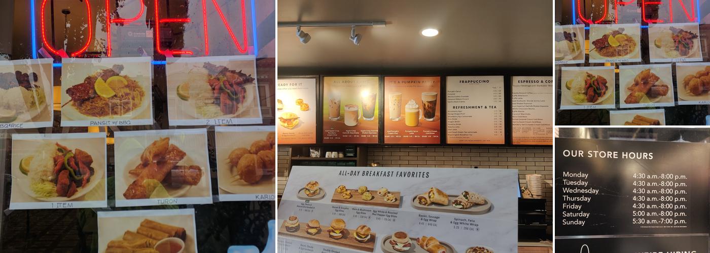 Starbucks Menu