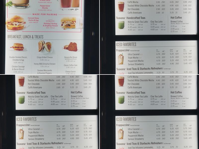 Starbucks Menu
