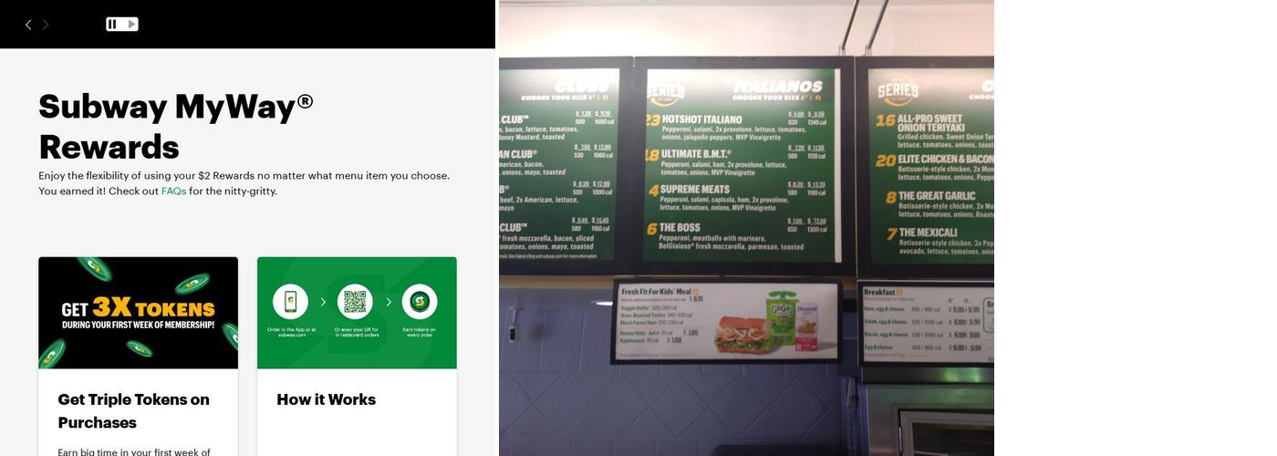 Subway Menu