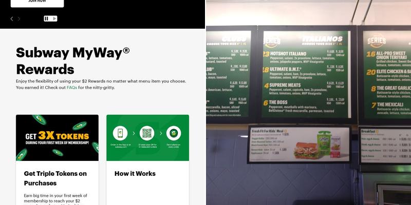 Subway Menu