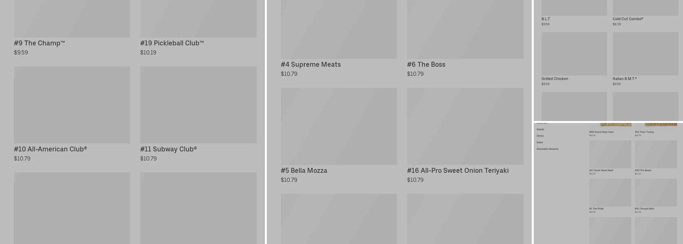 Subway Menu