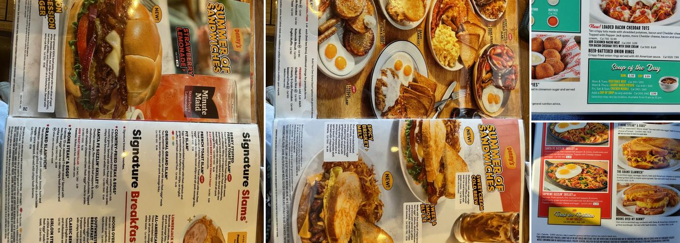 Denny's Restaurant Menu