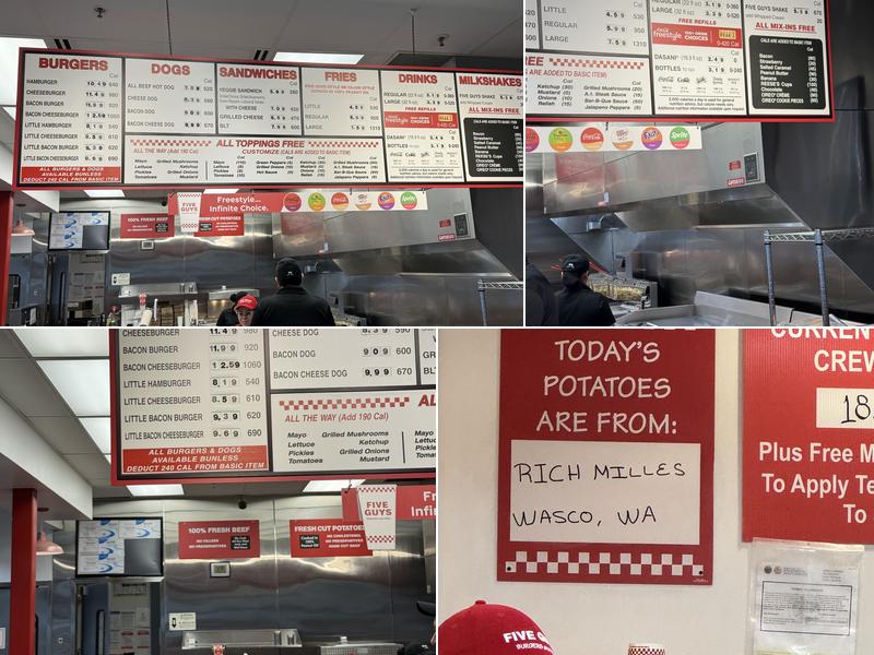 Five Guys Menu