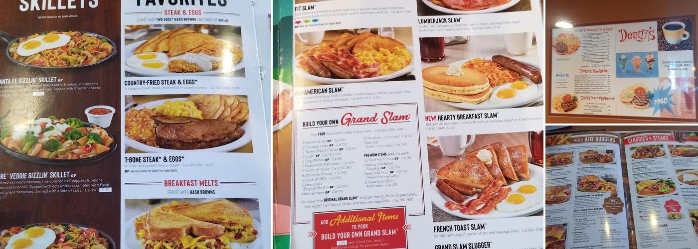 Denny's Restaurant Menu