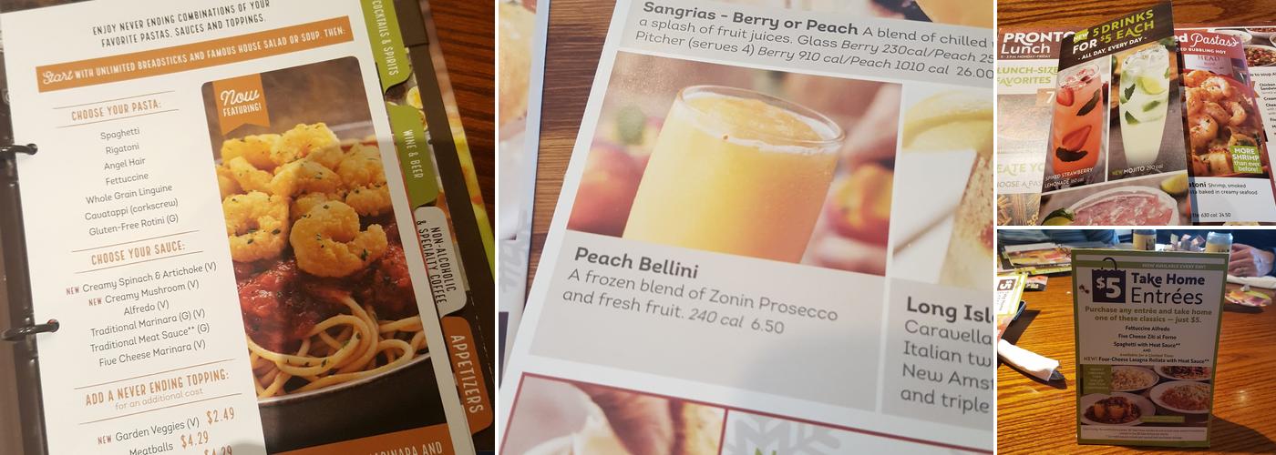 Olive Garden Italian Restaurant Menu